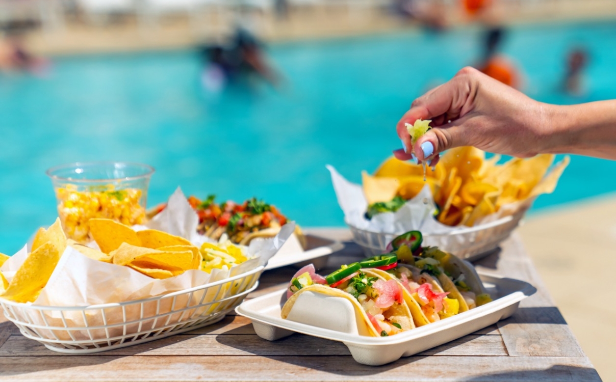 Pool side snacks